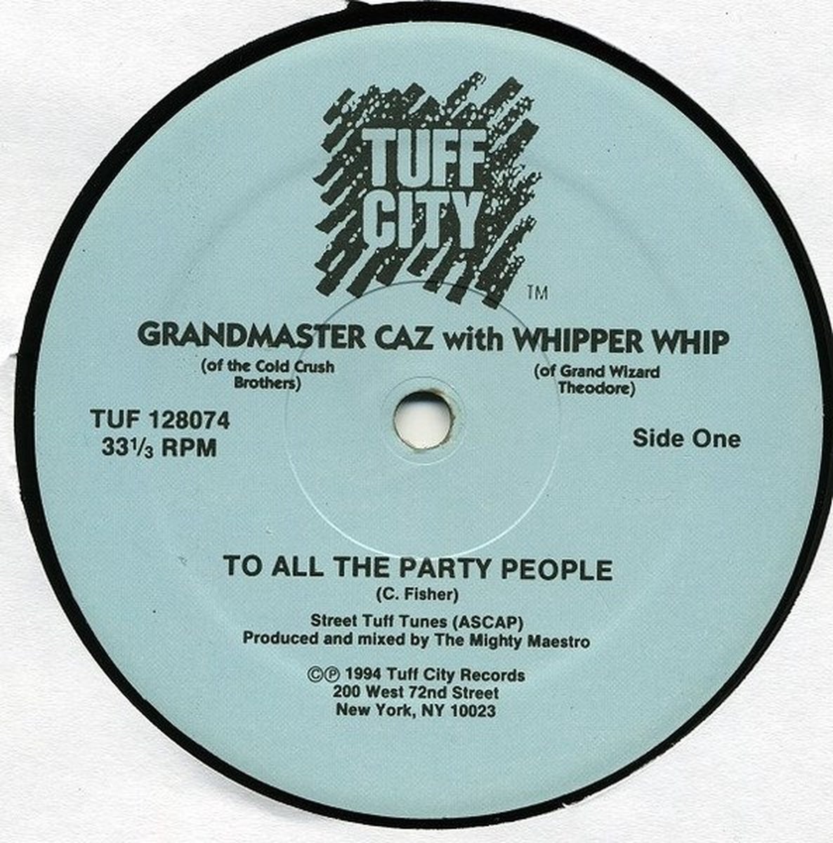 Grandmaster Caz with Whipper Whip - To All The Party People (12" Single)