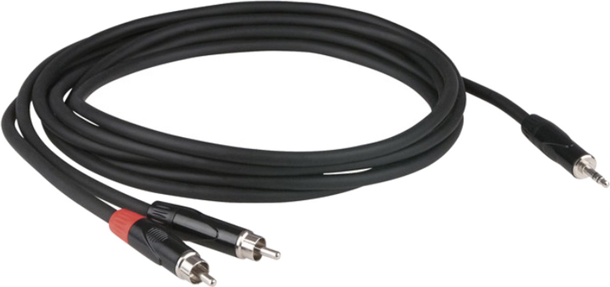 DAP FLX30 stereo 3.5 mm jack naar 2 x RCA 3 meter