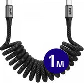 Bol.com Buddi Flex | Uitrekbare USB-C naar USB-C Krul Kabel 60W Fast Charge | 480Mbps Dataoverdracht | Gevlochten Elastisch Nylo... aanbieding
