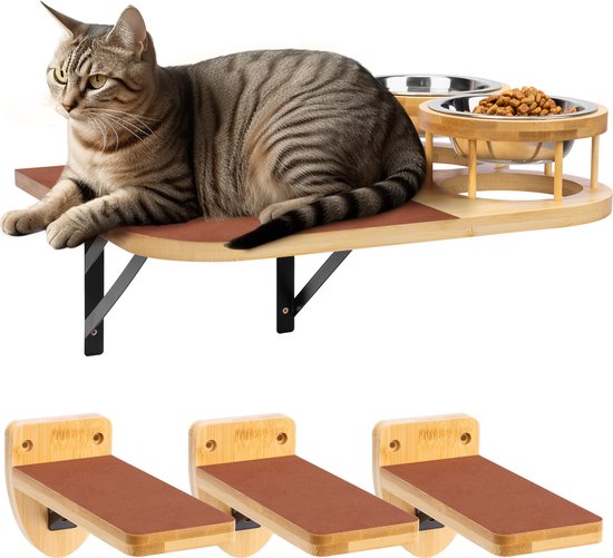 Katten klimmuur - Ladder en 2 muurplanken