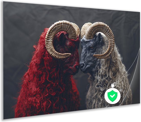 Affiches moutons - Décoration murale Animaux - Affiche herbe - Décoration murale classique - Posters salon - Affiche d'art mural 75x50 cm