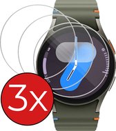 Screenprotector Geschikt voor Samsung Watch 7 (40 mm) Screenprotector Glas Gehard Screen Cover - Screen Protector Geschikt voor Samsung Galaxy Watch 7 (40 mm) Screenprotector Tempered Glass - 3 PACK