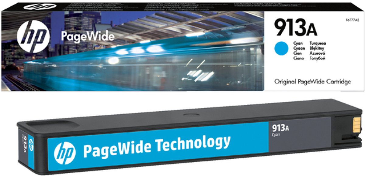 HP 913A - PageWide Inktcartridge / Cyaan (F6T77AE)