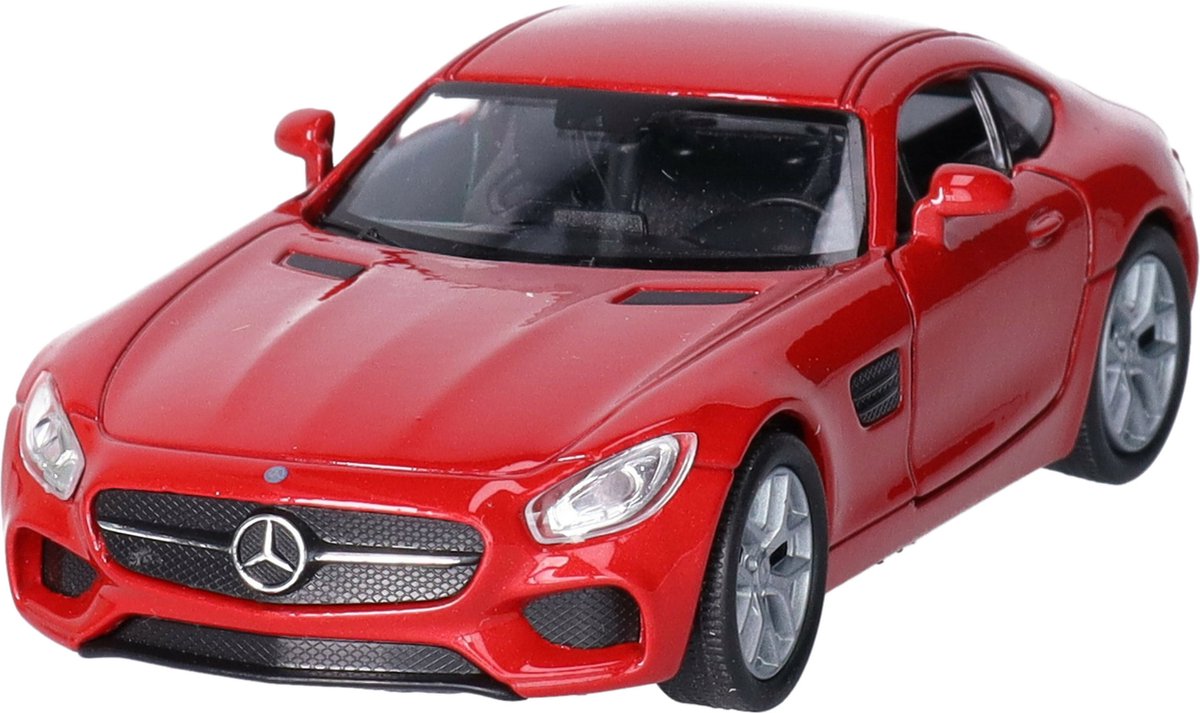 Welly Speelgoed Mercedes Benz auto - rood - die-cast metaal - 11 cm - Model AMG GT