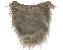 Faram Carnaval/verkleed accessoires baard - half lang - grijs - aan elastiek - kabouter/oude man