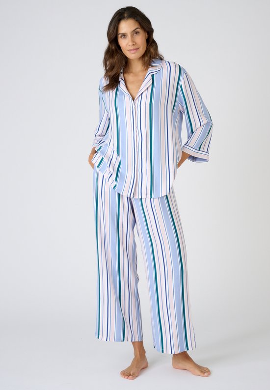PrinStory Damespyjamasets, gestreepte pyjama's voor dames, sets
