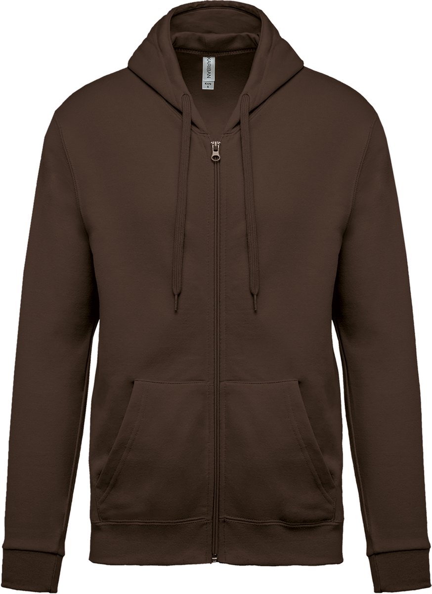 Kariban Sweater met rits en capuchon K479 - Chocolate - S