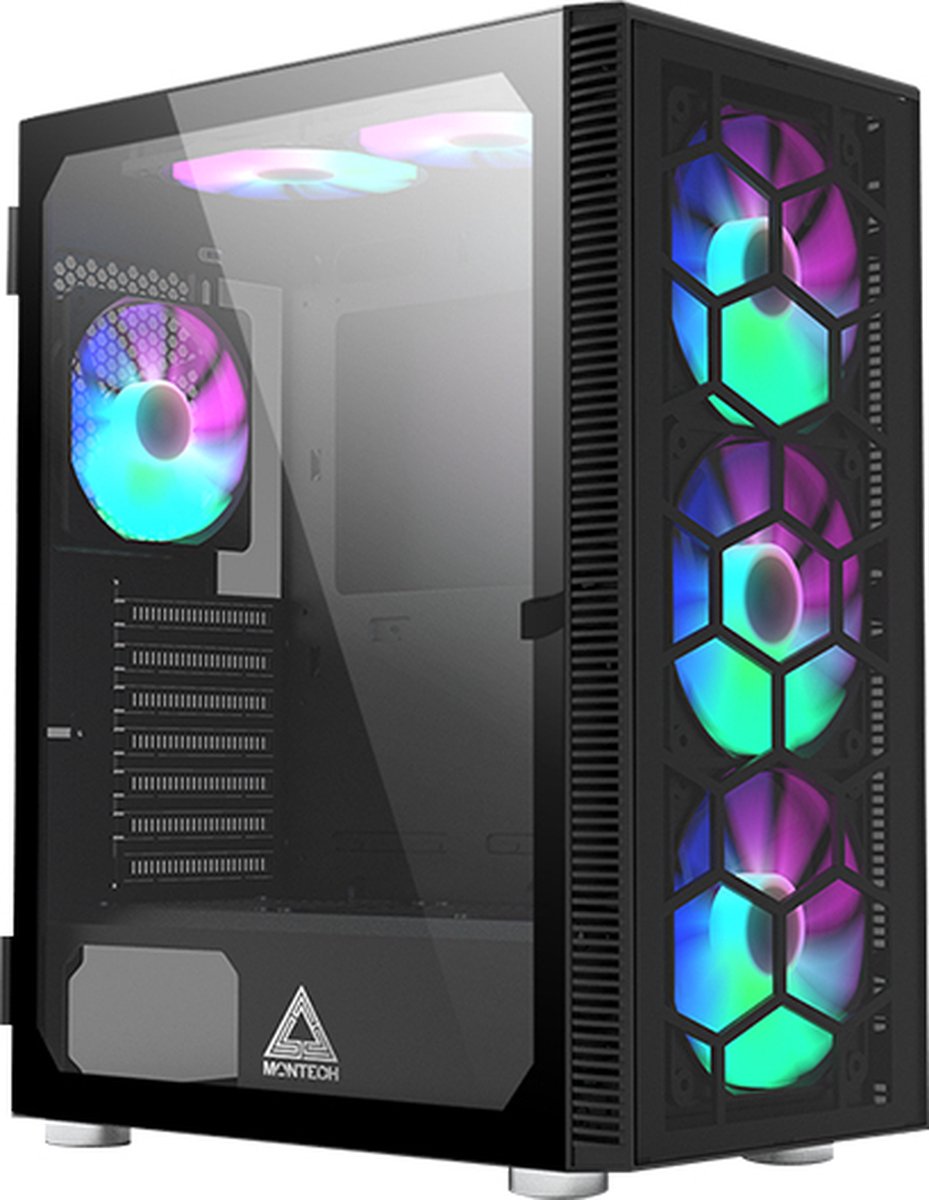 Montech X3 Glass Midi-Tower RGB Tempered Glass Zwart
