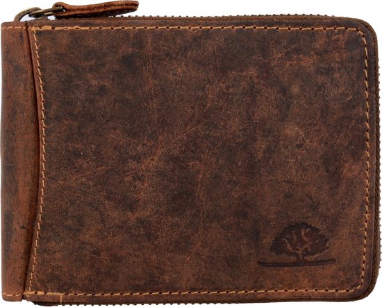 Magic Wallet Portemonnaie Leder 10x7cm mit Münzfach Vintage antic