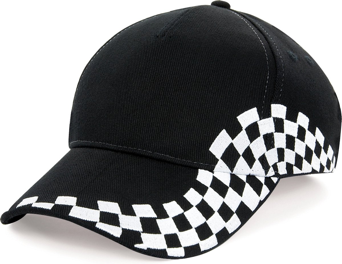 Beechfield Grand Prix Cap B159 - Black / White - One size