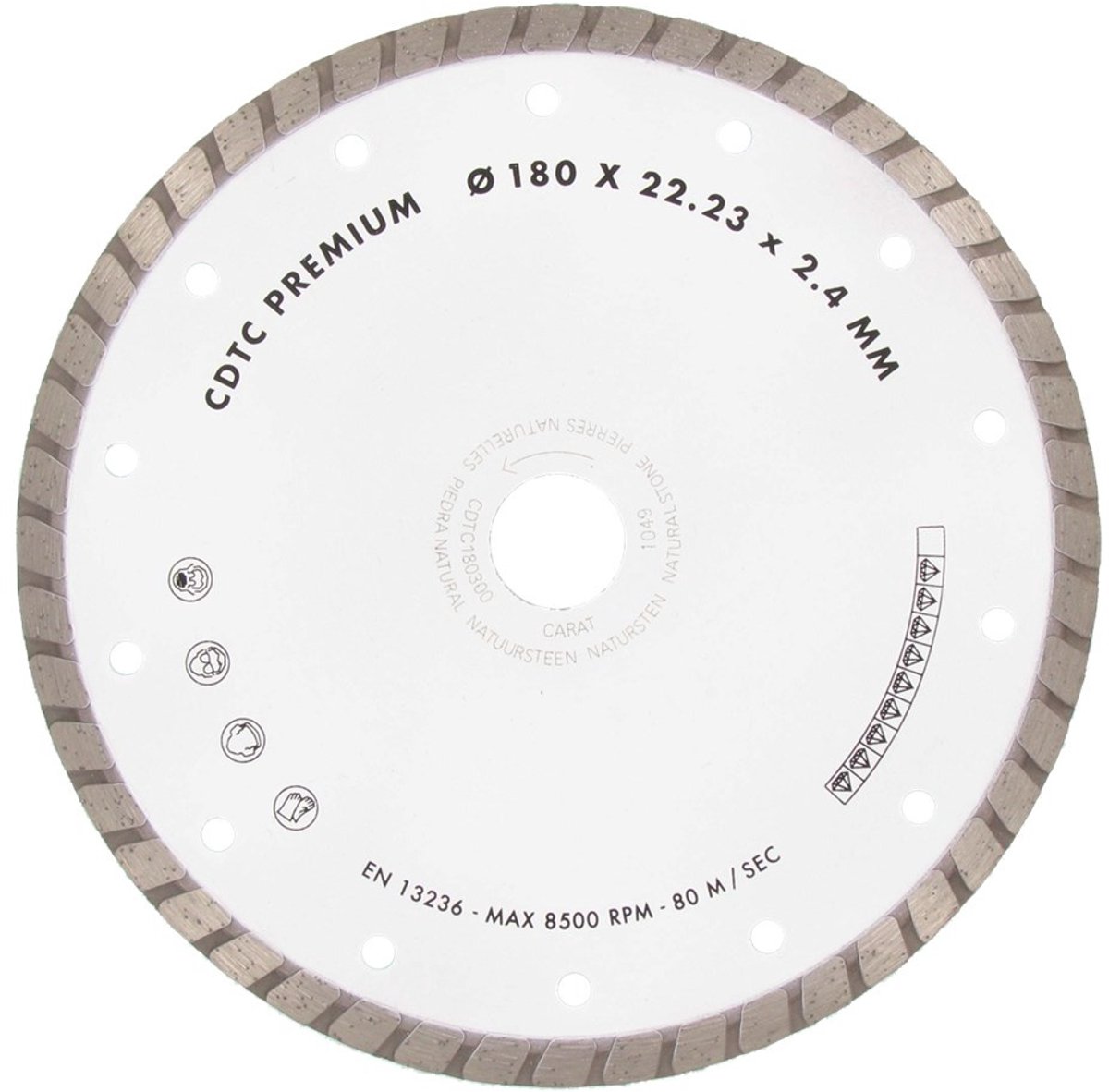 Diamantzaag 180X22,23mm CDTC Classic voor Beton/Nat.Steen - CDTC180300