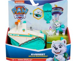 foto van PAW Patrol - Everest Deluxe Snowmobile met projectielwerper snowboard en speelfiguur