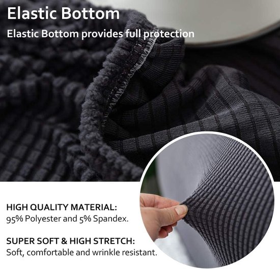 Housse de tête de lit, gris, protecteur, housse de tête de lit, uni, design, housse de tête de lit, housse, 180 cm, extensible, lavable, amovible, uni, pour chambre (gris encre)