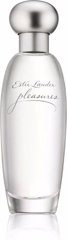 Estée Lauder Pleasures Eau de Parfum Spray flesje met zilverkleurige dop.