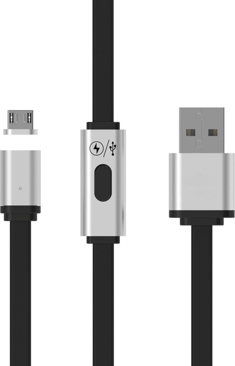 Redline RDL6140 USB-kabel 1 m USB 2.0 USB A Micro-USB A Zwart, Zilver