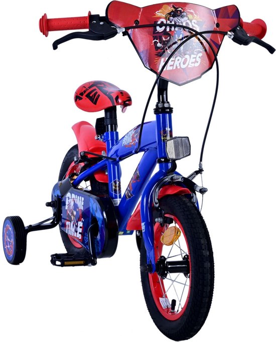 Sonic Prime Prime Kinderfiets Jongens 12 inch Blauw Rood Twee handremmen van Sonic Prime — afbeelding 5