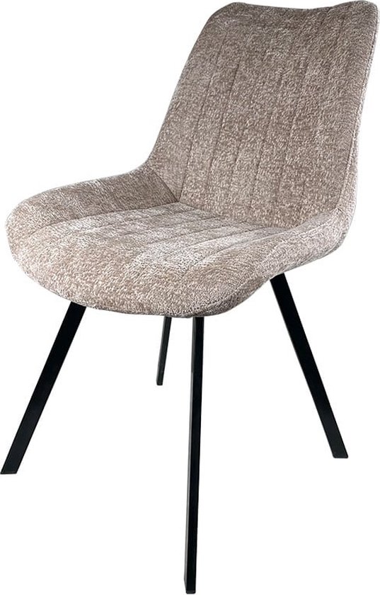 Chaise de salle à manger Susta chaise de salle à manger en chenille taupe
