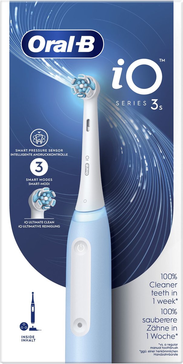 Oral-B iO 3 – Elektrische Tandenborstel – Blauw – iO-technologie — afbeelding 4