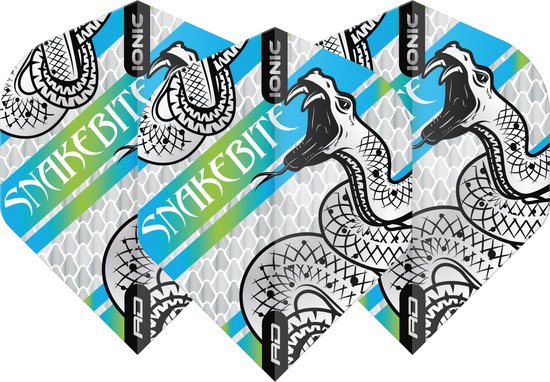 Reddragon Snakebite Ionic Coiled Snake Dart Flights - Blauw van Reddragon — afbeelding 2
