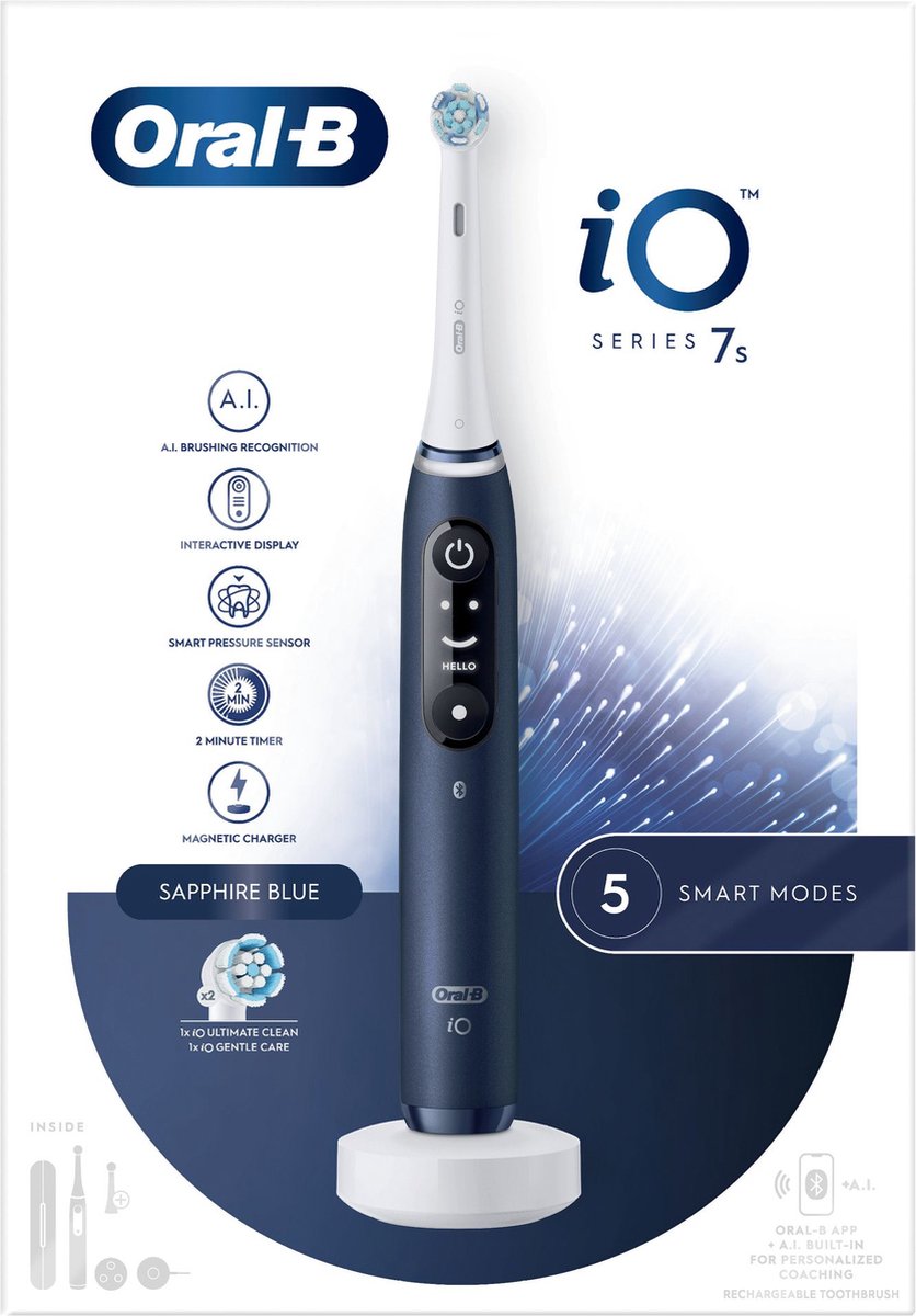 Afbeelding 2 van Oral-B Elektrische Tandenborstel iO 7S Blauw