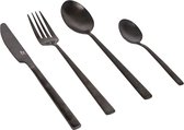 Bo-Camp - Industrial - Bestekset - Ballona - 16-Delig - 4 Personen - Zwart