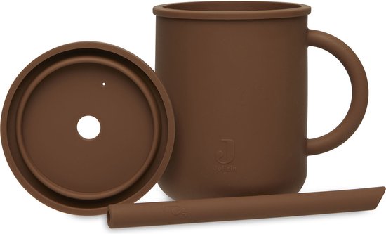Jollein - Drinkbeker Met Rietje (Caramel) - Siliconen - Baby Drinkberker, Baby Bestek - 6-18 maanden van Jollein — afbeelding 5