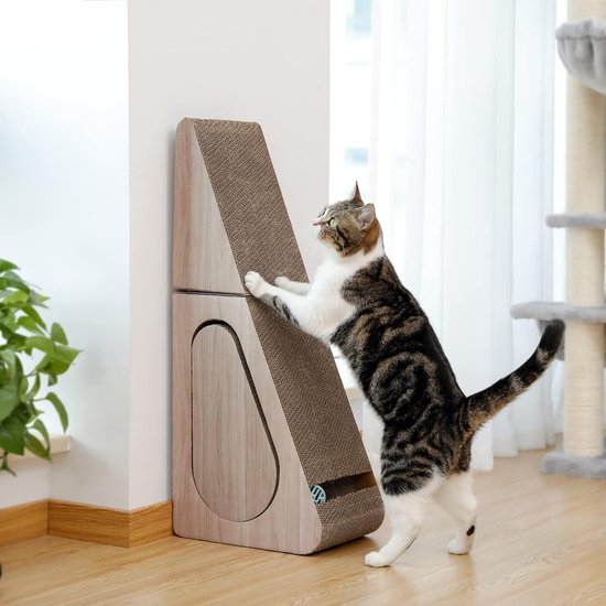 Kattenkrabbox - Kartonnen doos kattenhuis krabbox | Krabhuis opvouwbare vierkante doos, multifunctioneel kattenhuis & krasdoos, opvouwbare krabbox speelhuis voor binnenkatten