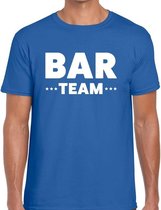 Bar team tekst t-shirt blauw heren - evenementen crew / personeel shirt S