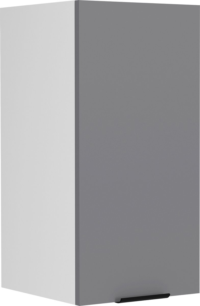 Vcm keukenkast breedte 30 cm houten deur wandkast keuken keukenmeubel Fasola wit / antraciet