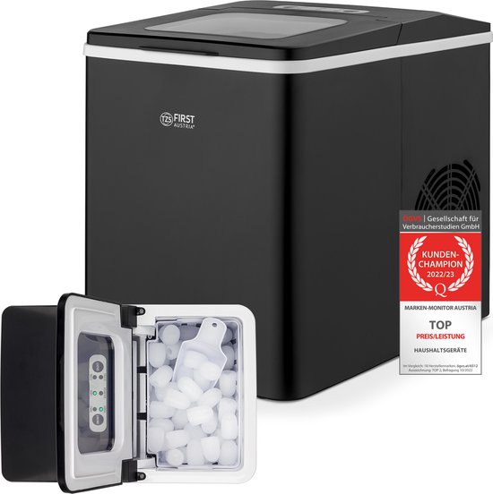 TZS First Austria IJsblokjesmachine - 1.8L Ijsblokjesmachine - 9 blokjes in 7 minuten - Zwart - 150W - Draagbaar van Tzs First Austria — afbeelding 4