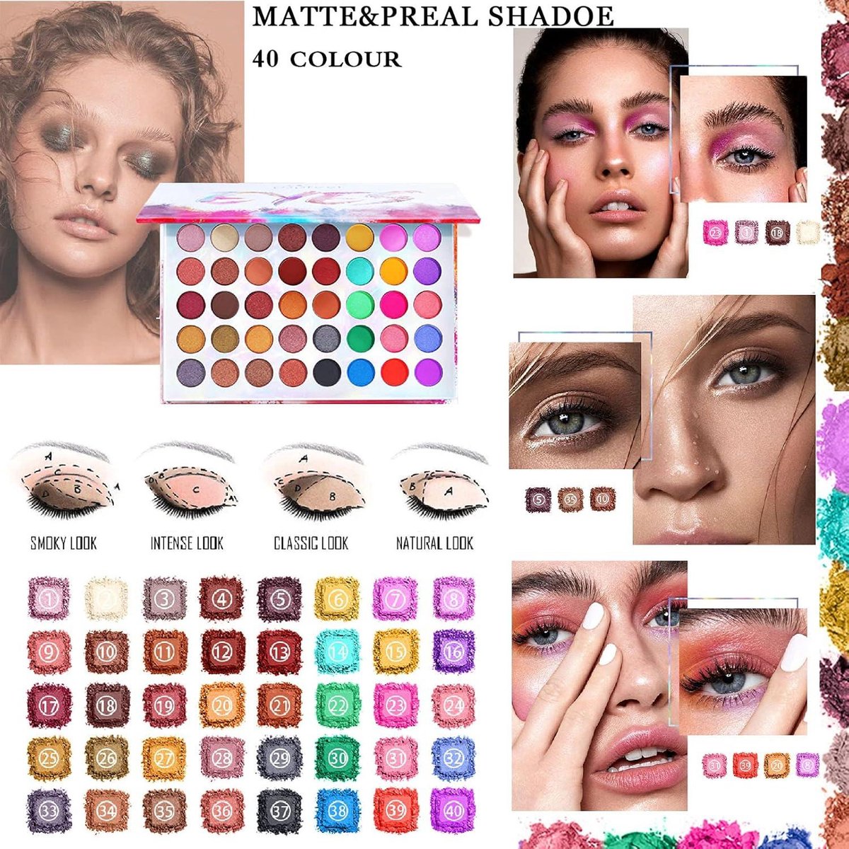 Complete make up koffer 35Stuk Alles-in-één Make-up Kit Essentiële start bundel voor vrouwen met Oogschaduw Lipgloss Concealer Draagbare Multifunctionele Cosmetische Set Complete make up koffer