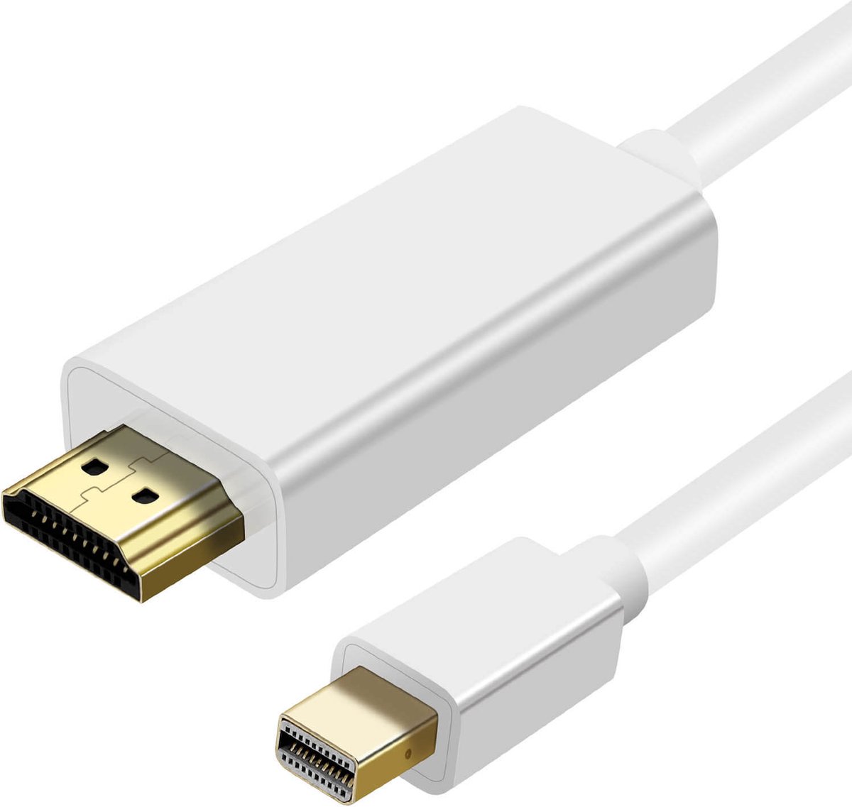 Kabel Mini DisplayPort Mannelijk naar HDMI Mannelijk Hoge Resolutie 4K 1,8 m Wit