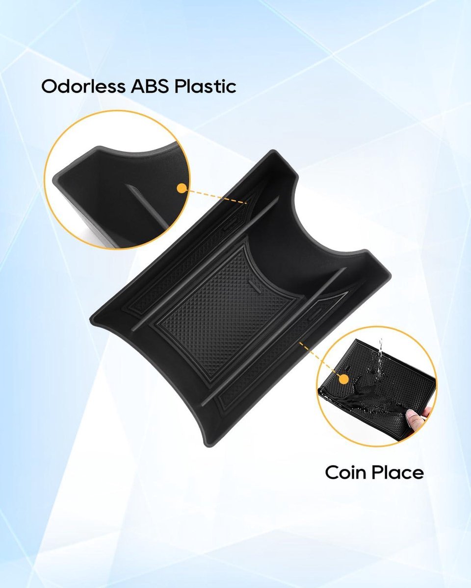 FUEISOF für Kia EV3 2024 2025 2026 Mittelkonsole Aufbewahrungsbox Kompatibel Armlehne Organizer Aufbewahrungsbox Tray Storage Armlehnen Zubehör (Aufbewahrungsbox 3