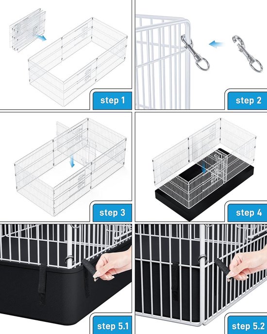 SILVER VALLEY Konijnenbox, caviakooi, hamsterkooien, ontwerp met één