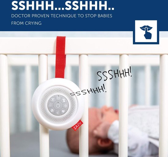 The Baby Shusher Suzy - Peuter Slaaphulp & Baby Fopspeen - 7 rustgevende melodieën - hartslag en witte ruis - On-The-Go geluidsmachine - huilsensor - Variabel volume - Auto off van the — afbeelding 2