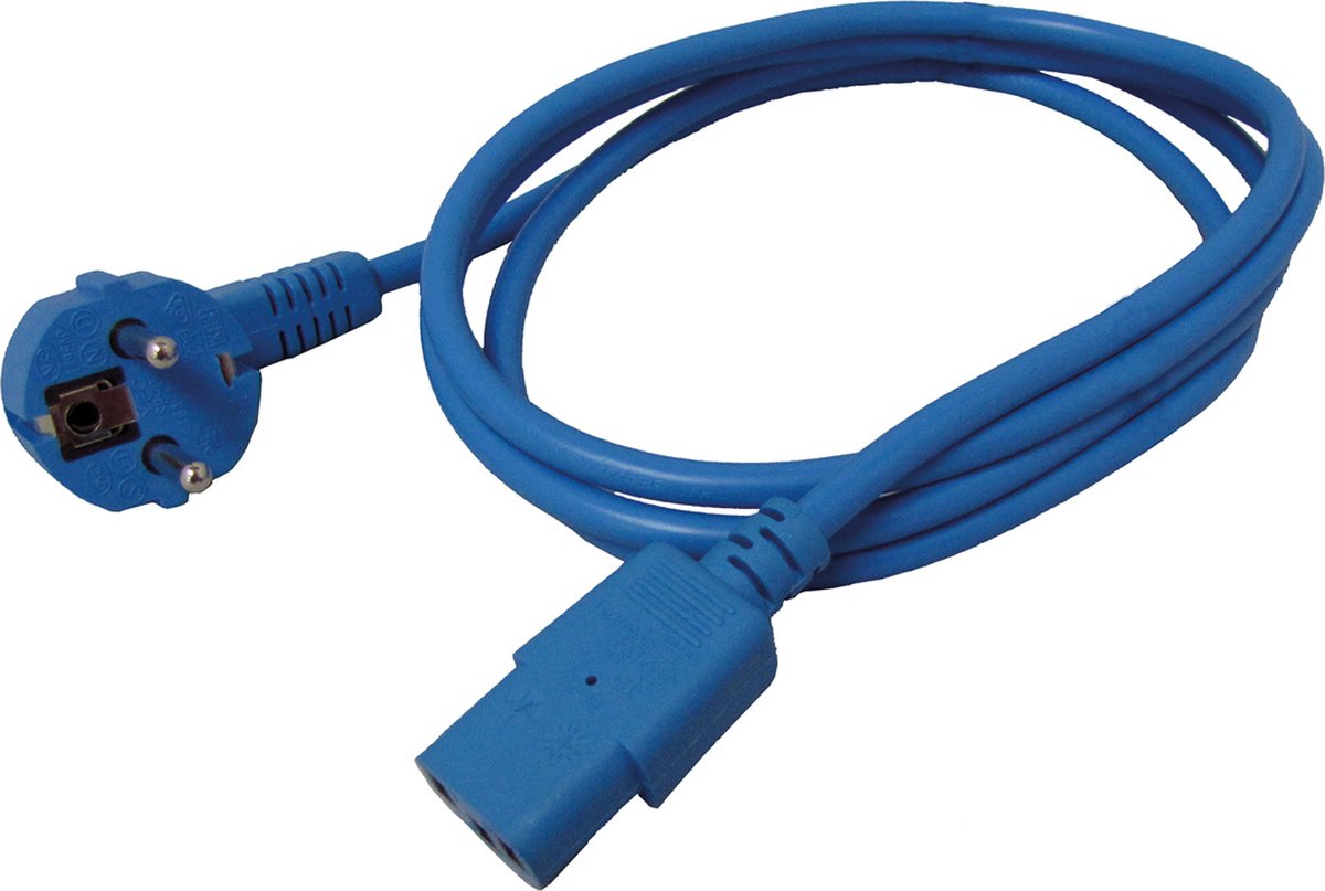 ROLINE stroomkabel, recht IEC-Female, blauw, 1,8 m