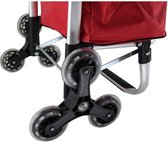 Bol.com Boodschappentrolley traphelling 6 wielen aluminium frame kleur blauw Andrea - marineblauw Folding Shopping Trolley aanbieding