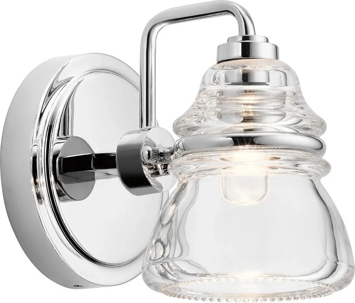 Kichler LED Badkamerarmatuur Talland | 3W 3000K 300Lm 830 | IP44 | Dimbaar | Polished Chrome