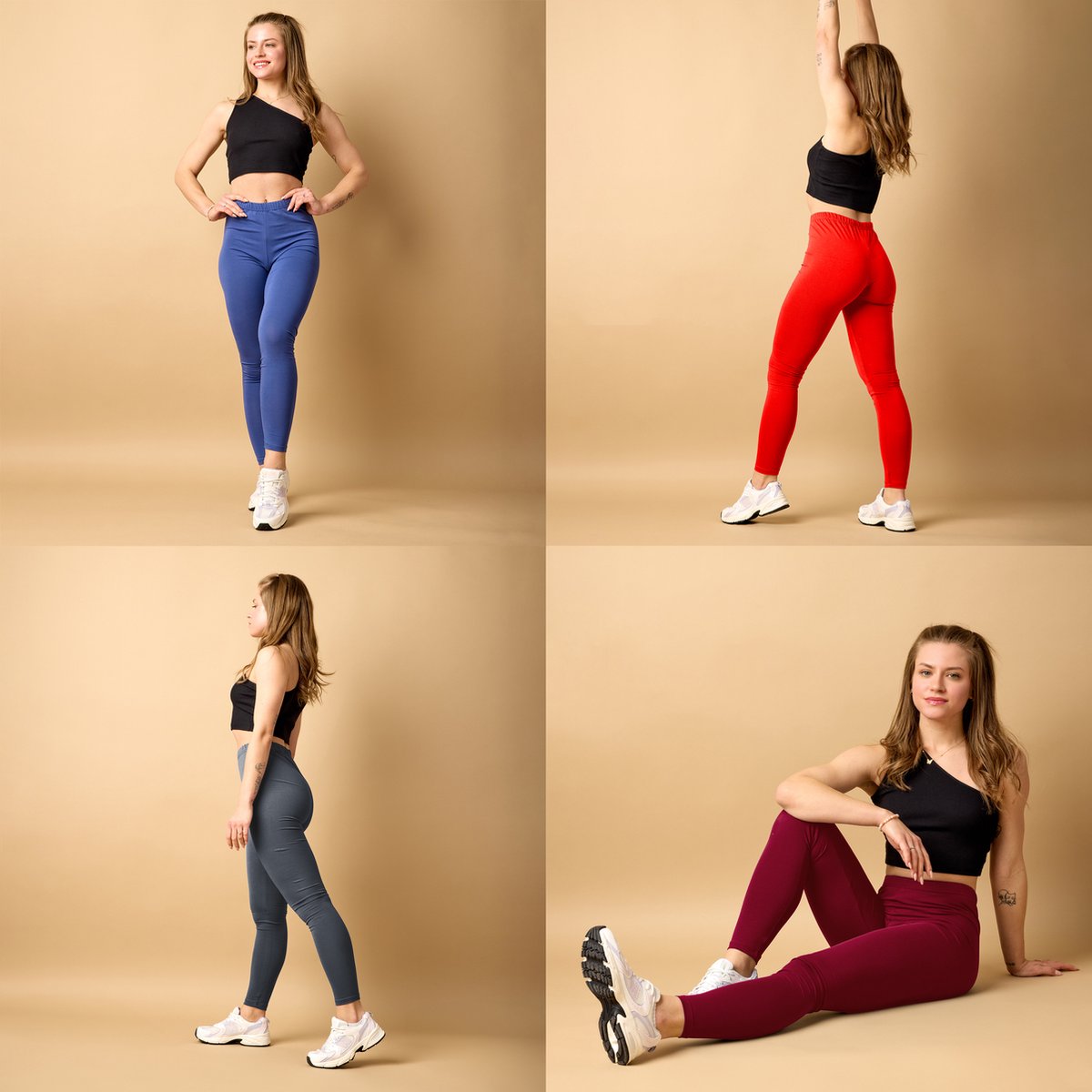Merry Style MS-MS10-198-LE Dames Leggings - Sport - Vrijetijdsbroek - Lang - Katoen - Sporbroek - Yogabroek - Roze - 4XL