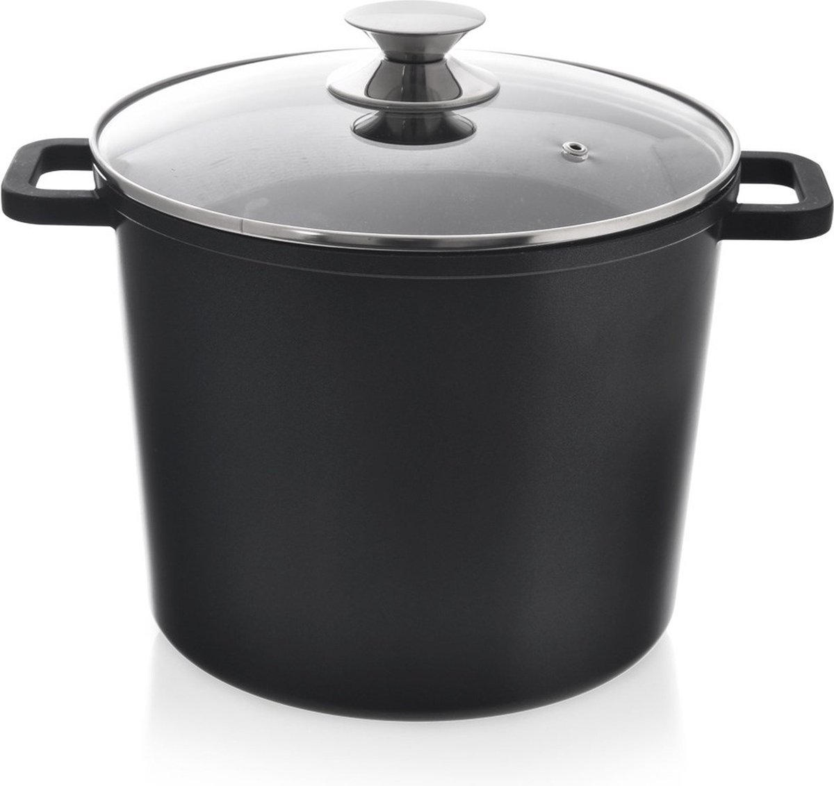 Kookpan Graniet met Glazen Deksel Hoog GRANDE 7,6 l - Kookpot - Soeppan
