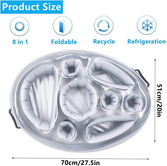Kool Tray drijvend dienblad en spel (wit) | Zwembad DHZ