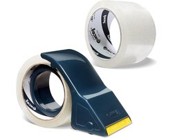 Verpakkingstapedispenser - lichtgewicht, handbediend - 508 mm breed - voor kantoorverhuizingen, mailing en opslag - inclusief 1 pistool + 2 tapes