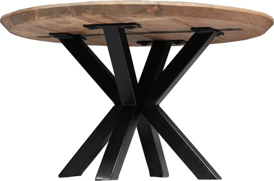 Salontafel Stripe Mangohout Zwart 80 cm Kopen