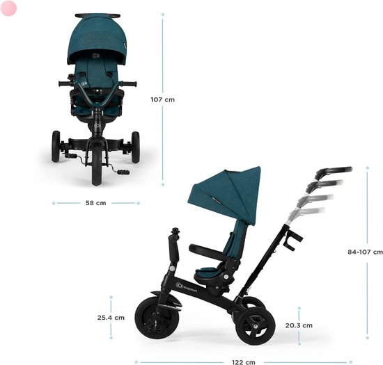 Kinderkraft 5-in-1 Dreirad TWIPPER - grün