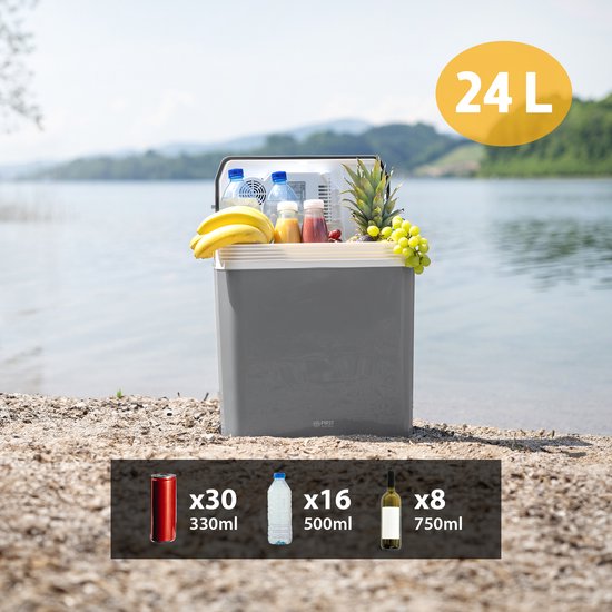 TZS First Austria Thermo-Elektrische Koelbox 12V en 230 volt - 24L - Frigobox - Grijs van TZS First Austria — afbeelding 3