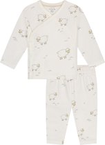 Prénatal baby pyjama Schapen - Meisjes en Jongens - Ivoor Wit - Maat 56