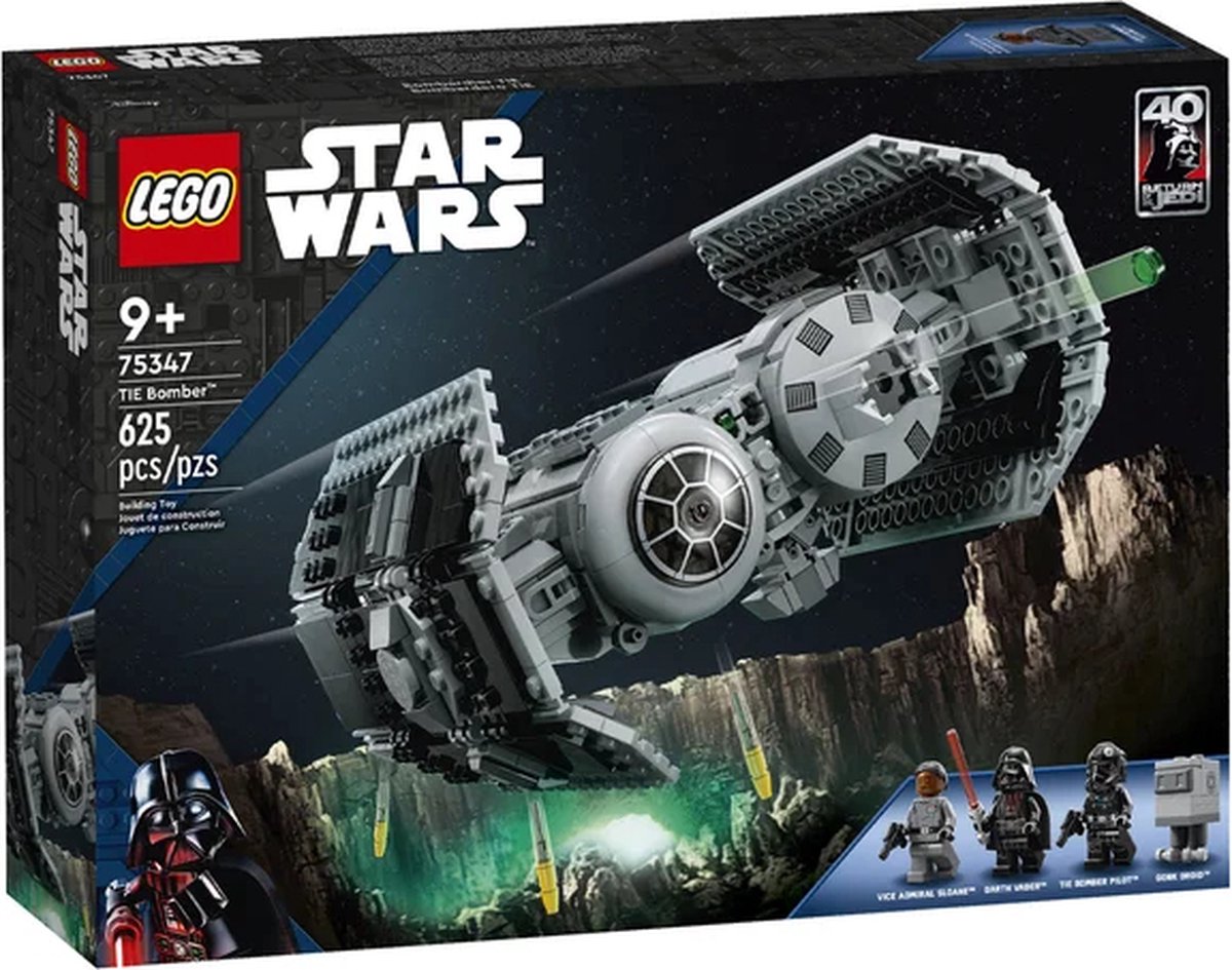 LEGO Star Wars TIE Bomber, Starfighter Modelbouwset met Darth Vader en Gonk Droid - 75347 — afbeelding 8