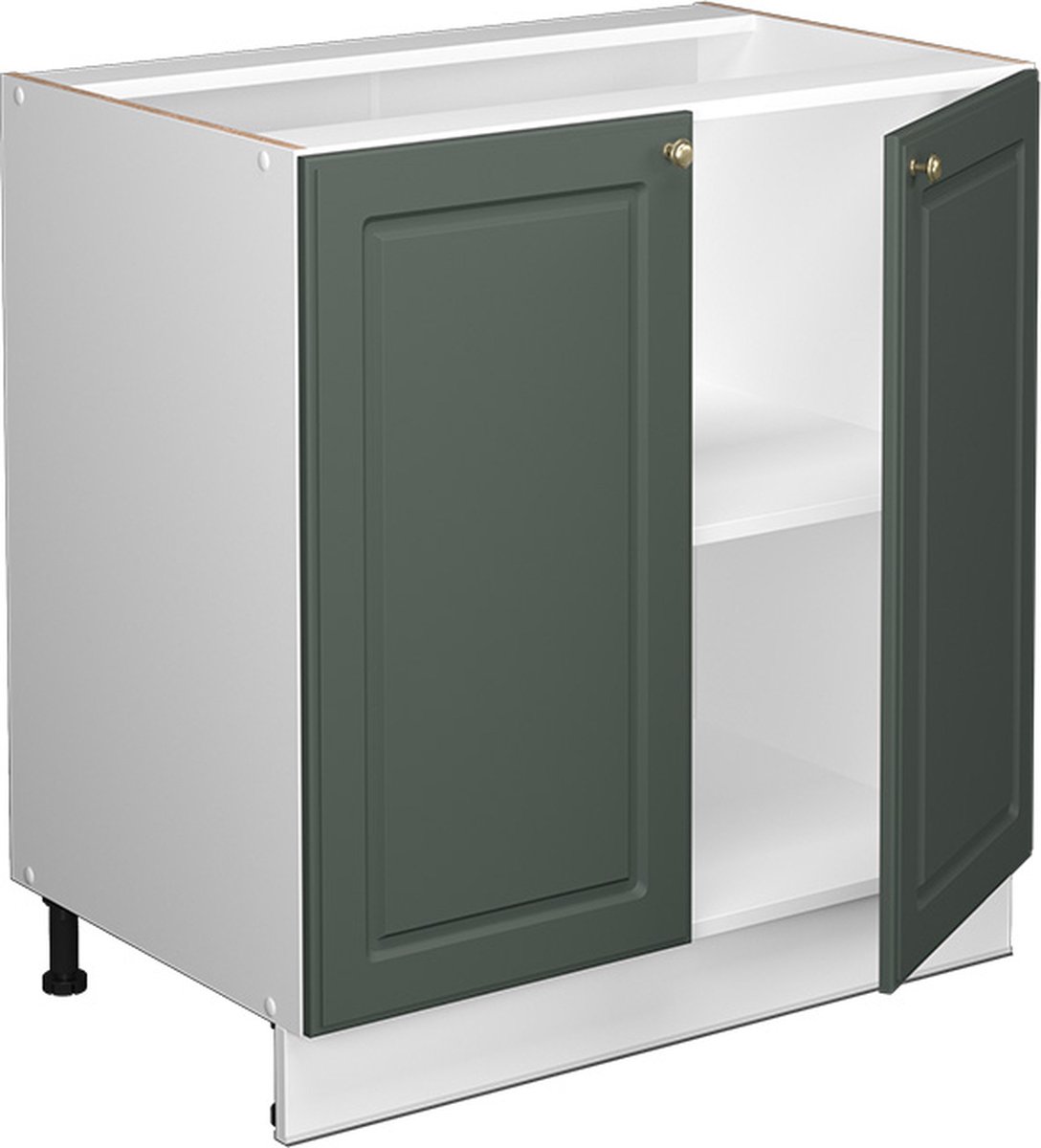 Vicco Fame-Line Wastafelkast – 80 cm met legplank, WB Antraciet Groen-Goud Landhuis