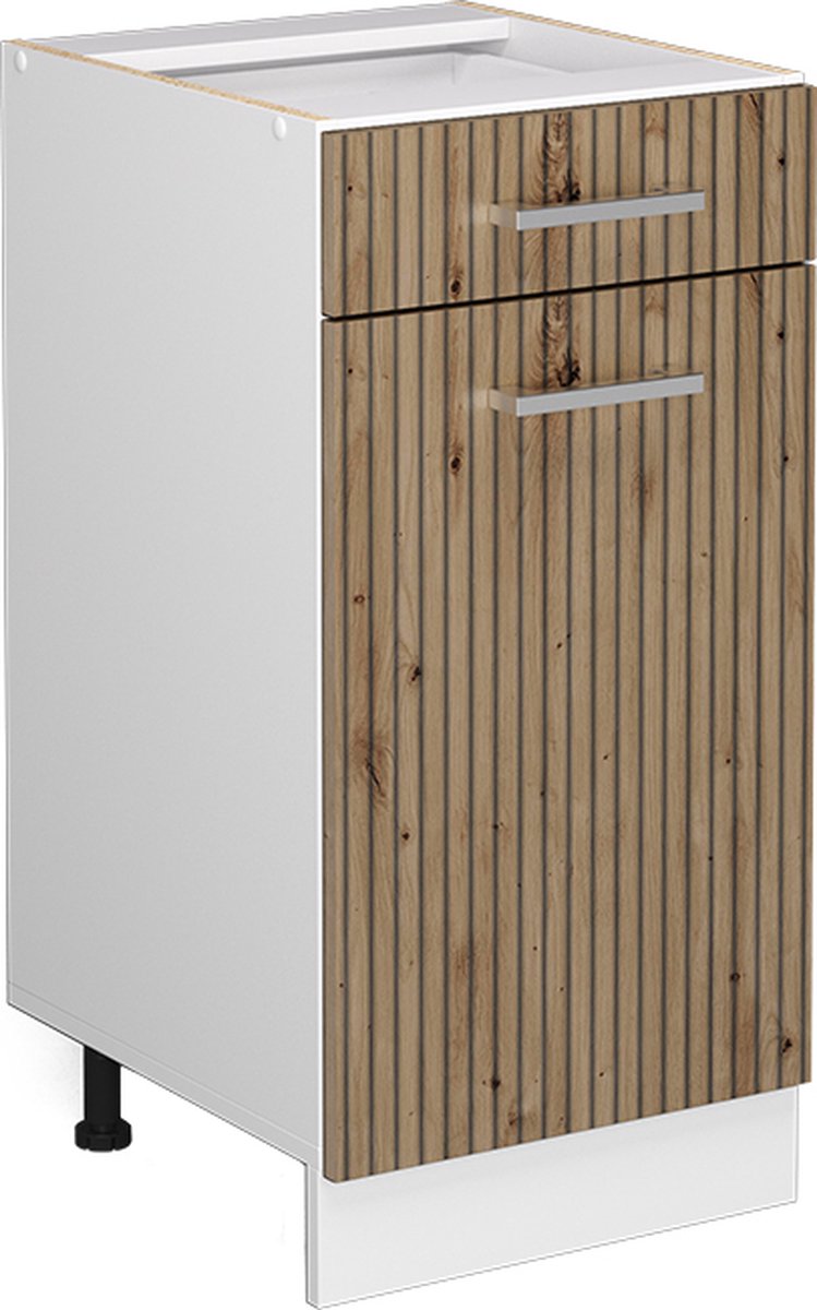 Vicco R-Line Keukenonderkast – 40 cm, WB Antraciet Artisanaal eiken