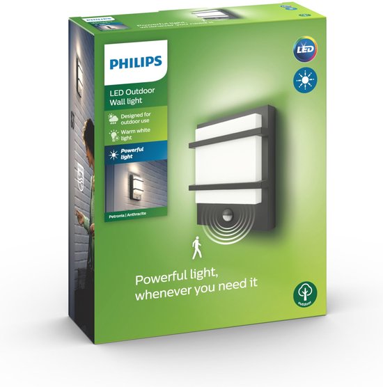 Philips Petronia buitenwandlamp - antraciet